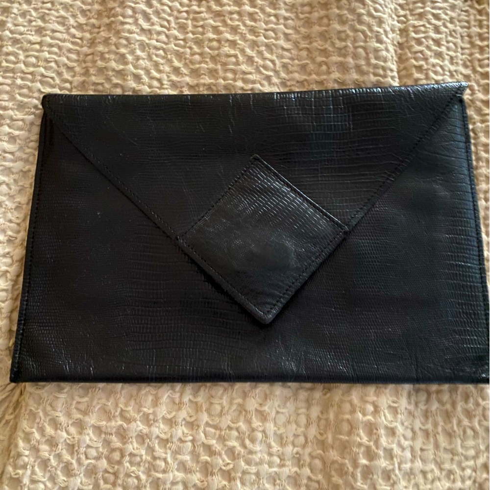 Alligator Skin Style Leather Clutch Purse